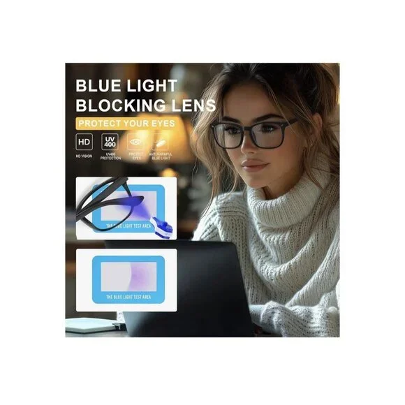 2~Hunsquer Blue Light Blocking Glasses for Women & Men~ Computer, Phone, Gaming - Picture 16 of 16